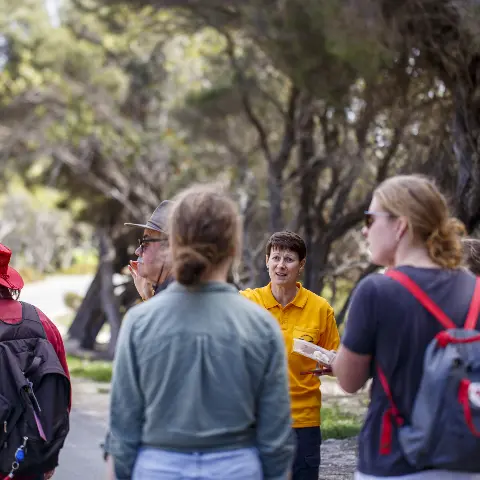 A member from the RVGA Providing a local school with a walking tour.