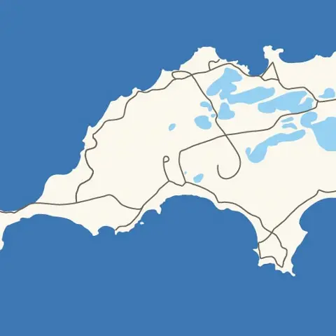 Map showing Thompson Bay